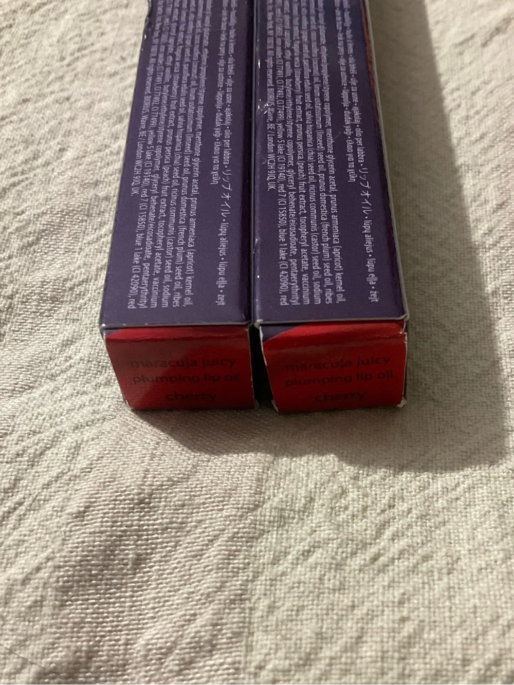 (2) Tarte Cherry maracuja juicy plumping lip oil NIB Two